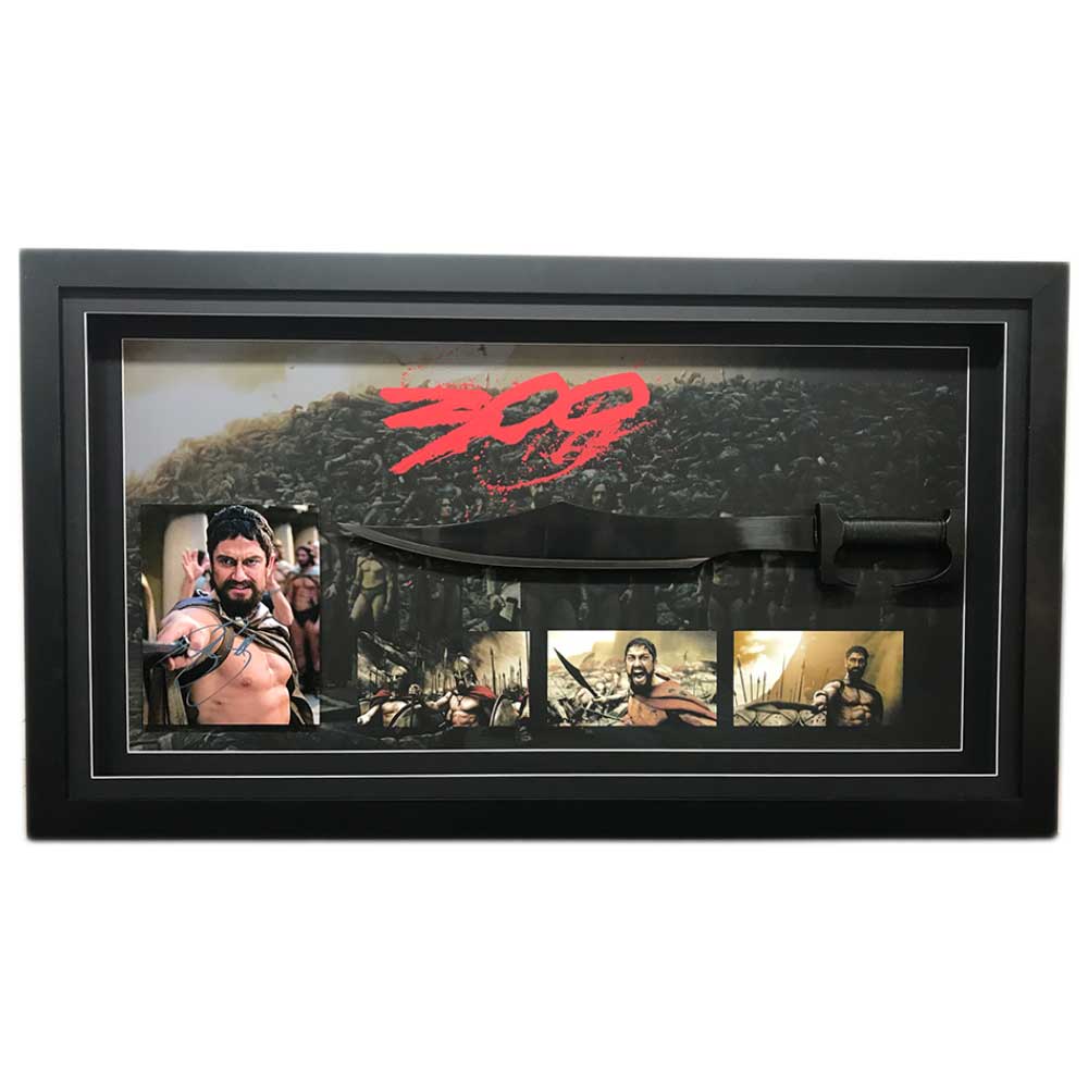 300 – Gerard Butler Signed And Framed 8×10 Photo with Repli...