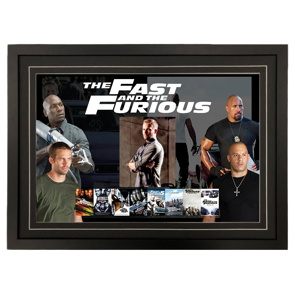 Fast & Furious – Paul Walker 1 Signed & Framed Photogr...