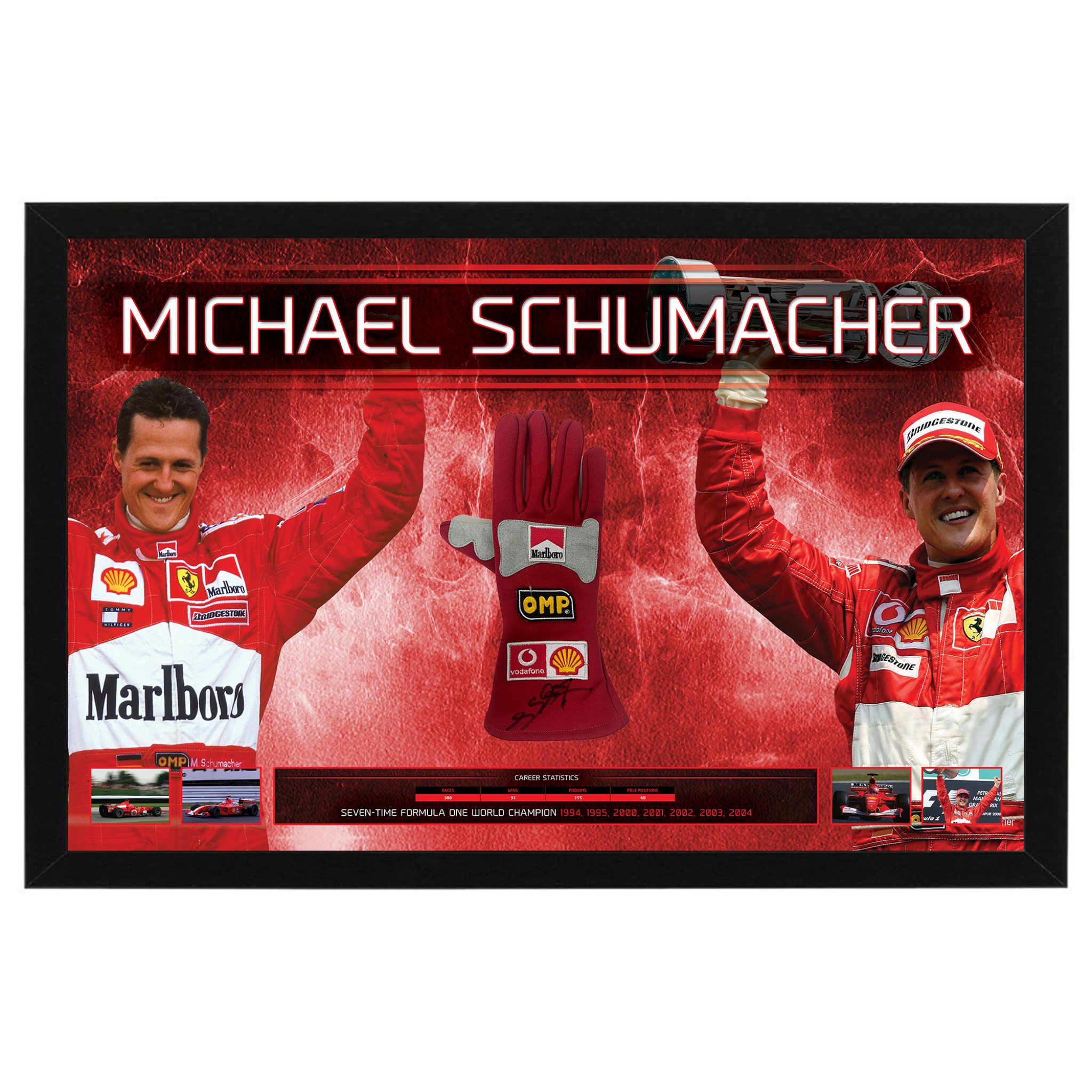 Motorsport - Michael Schumacher Signed & Framed Glove | Taylormade