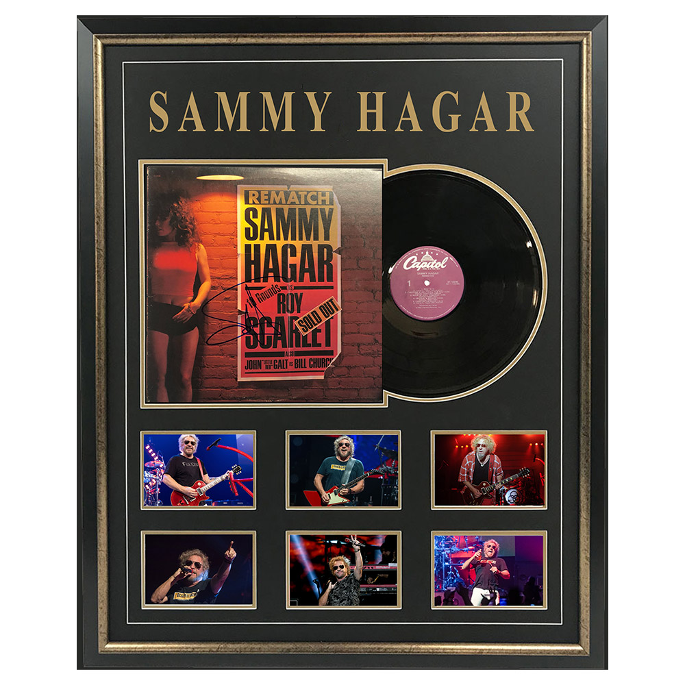 Music – Sammy Hagar – Rematch Signed & Framed Album C...