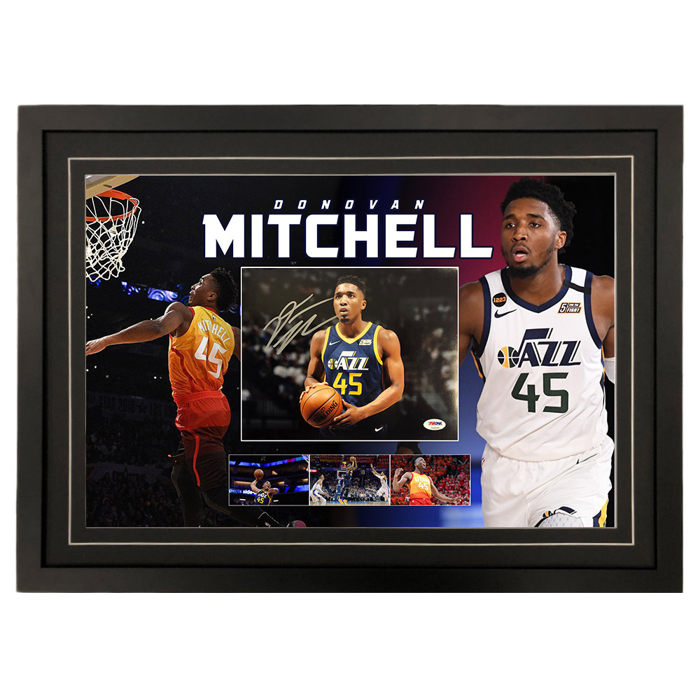 Basketball – Donovan Mitchell Signed & Framed Utah Jazz 8×...