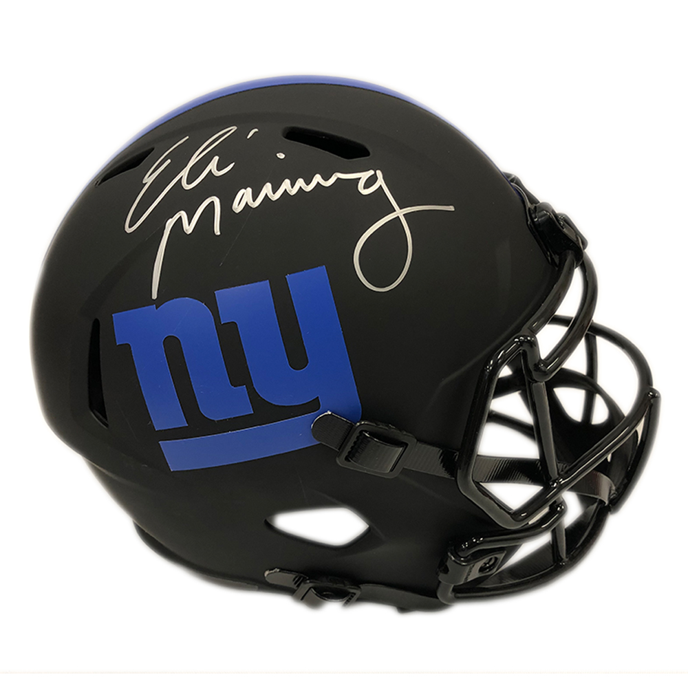 NFL – Eli Manning Signed Giants NFL Riddell Speed Helmet Eclipse Alt...