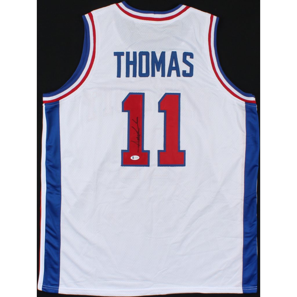 Isiah Thomas Gray Detroit Pistons Autographed Mitchell & Ness 1982-83  Swingman Jersey