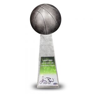 Basketball - Larry Bird Signed 15” Championship Basketball Trophy (Schwartz COA)