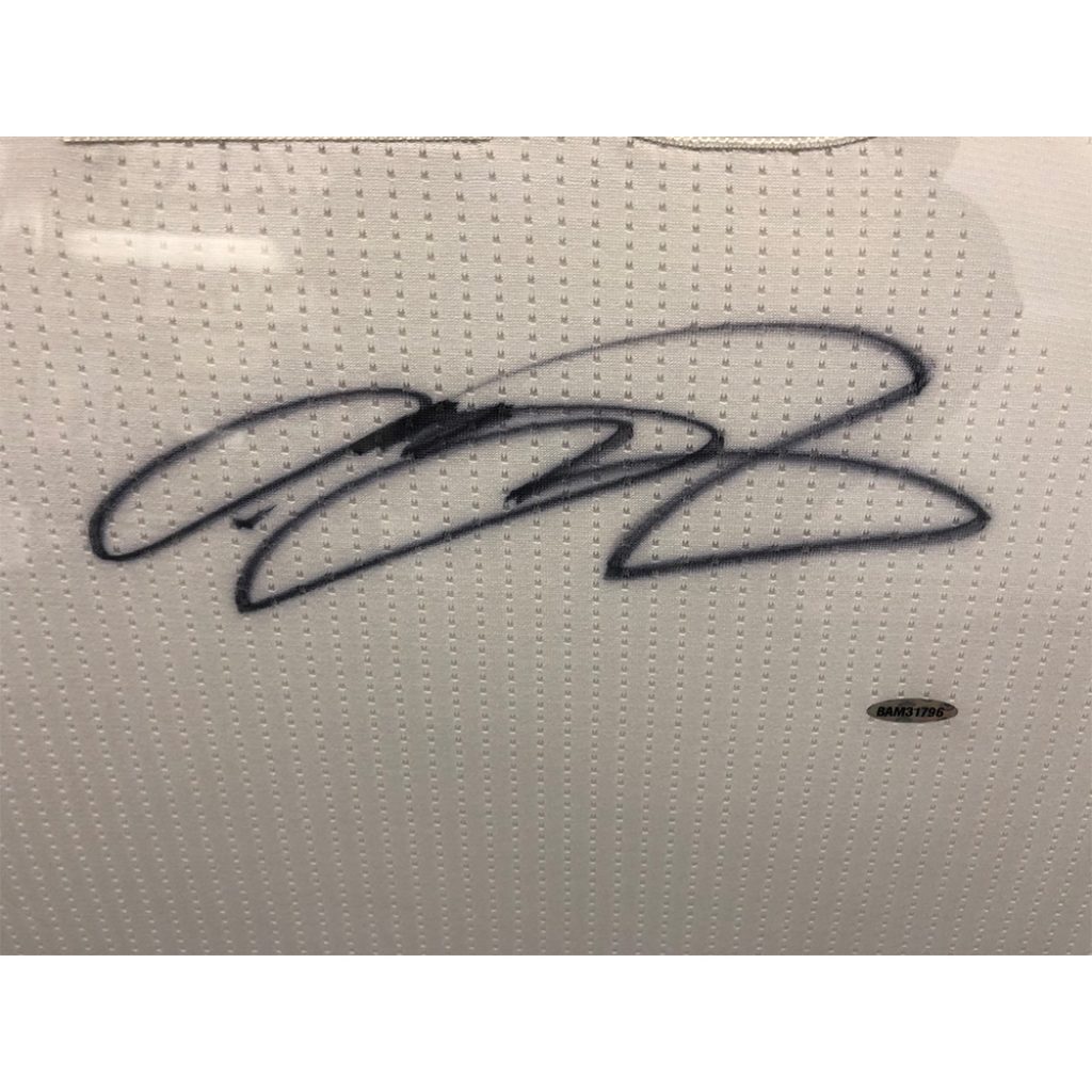 Lebron James Autographed & Framed White Cavs Jersey Auto Upper Deck COA D3-L