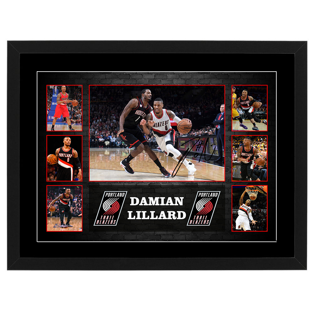 Basketball – Damian Lillard Portland Trail Blazers Framed Pre Pr...