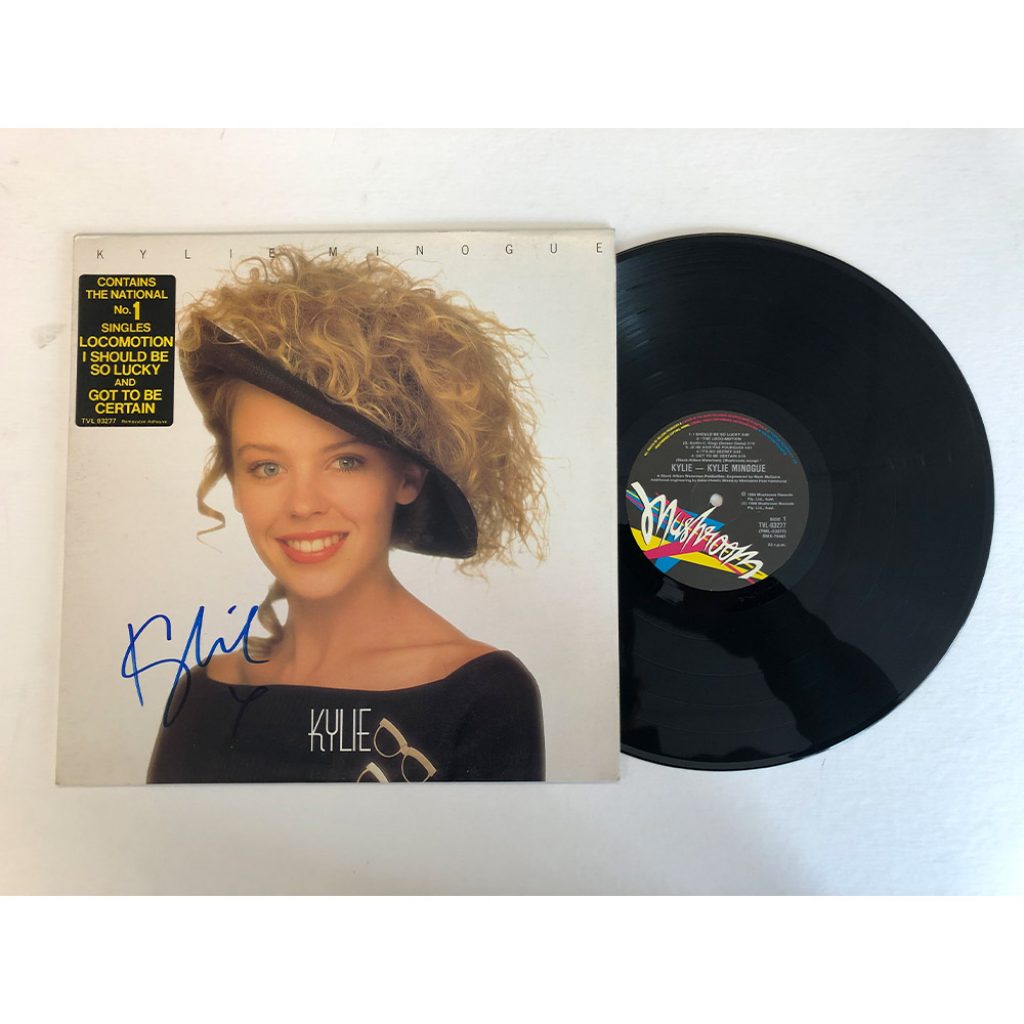 Kylie Minogue Signed LP Cover 