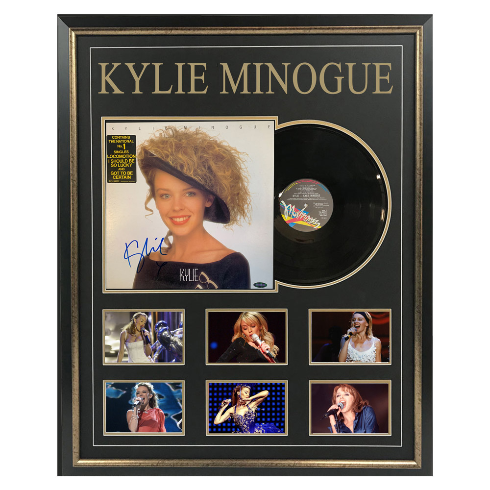 Music – Kylie Minogue – Kylie Signed & Framed Album C...
