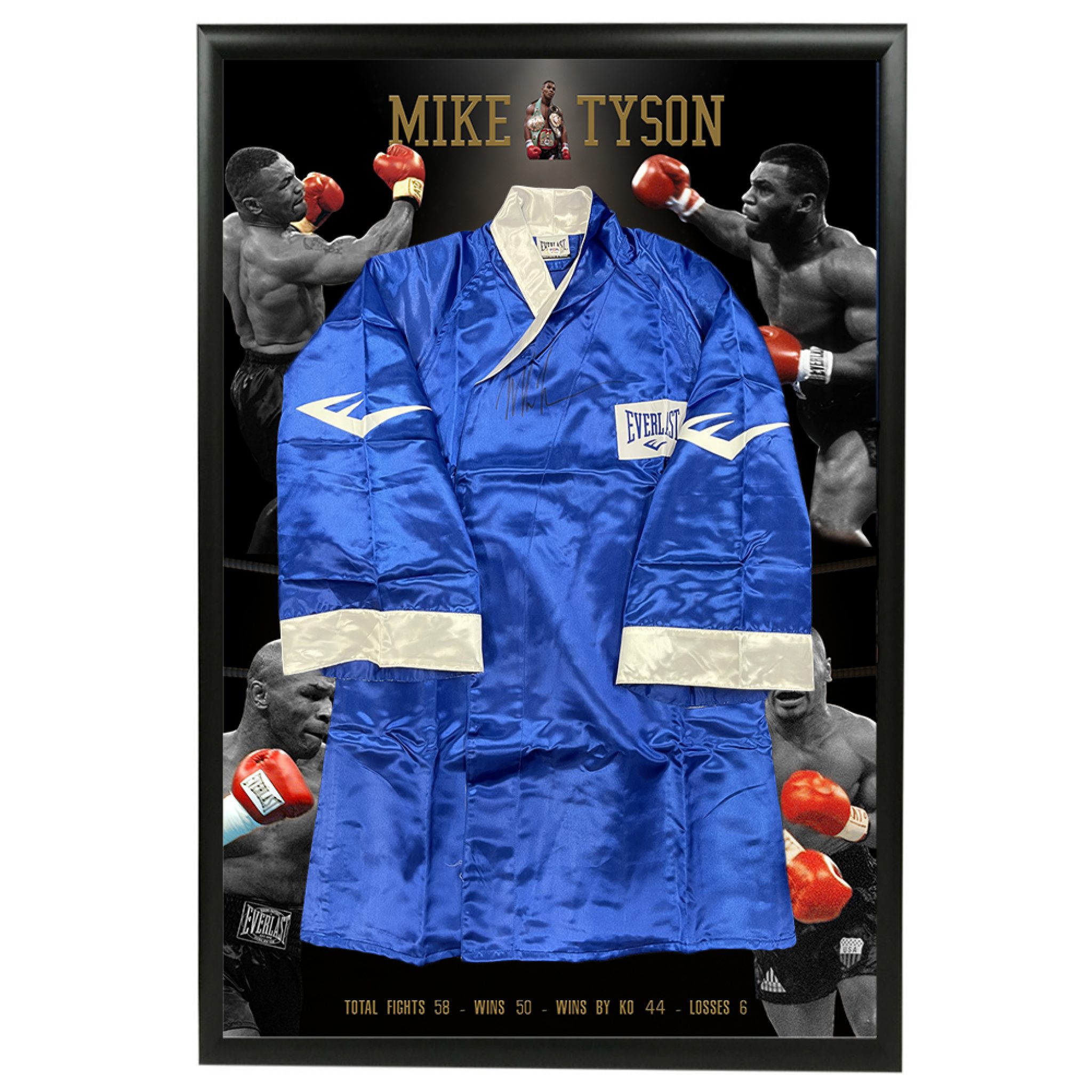 Boxing Mike Tyson Signed And Framed Robe Psa Coa Taylormade