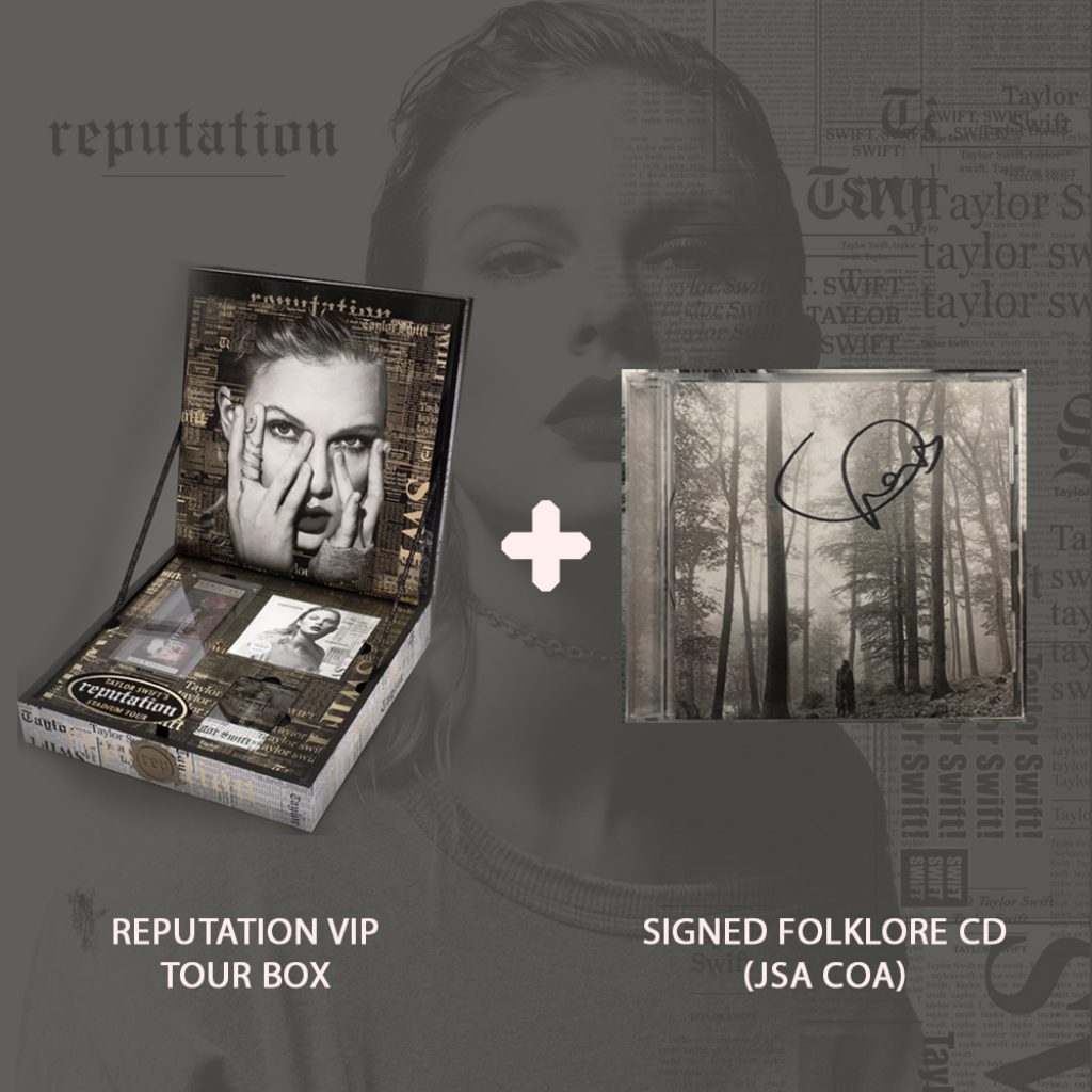 Taylor Swift   Hand Signed Folklore CD JSA COA + Reputation VIP