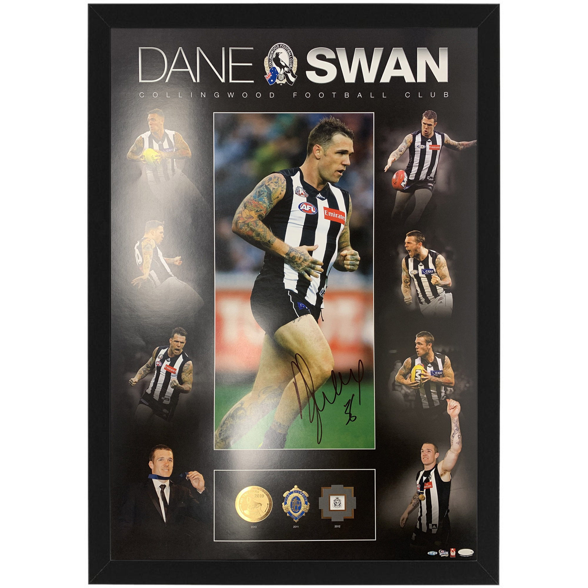 Collingwood Magpies – Dane Swan Hand Signed & Framed Limite...