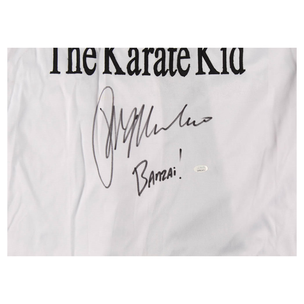 Ralph Macchio "The Karate Kid" Signed & Framed Robe Inscribed "Banzai
