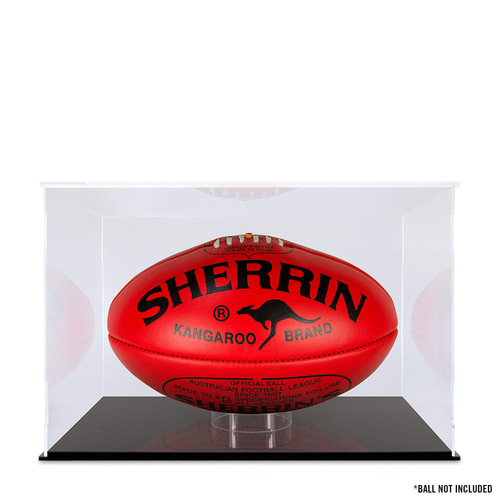 Display Case – AFL Football / NRL Rugby Ball Flatpack Acrylic Di...