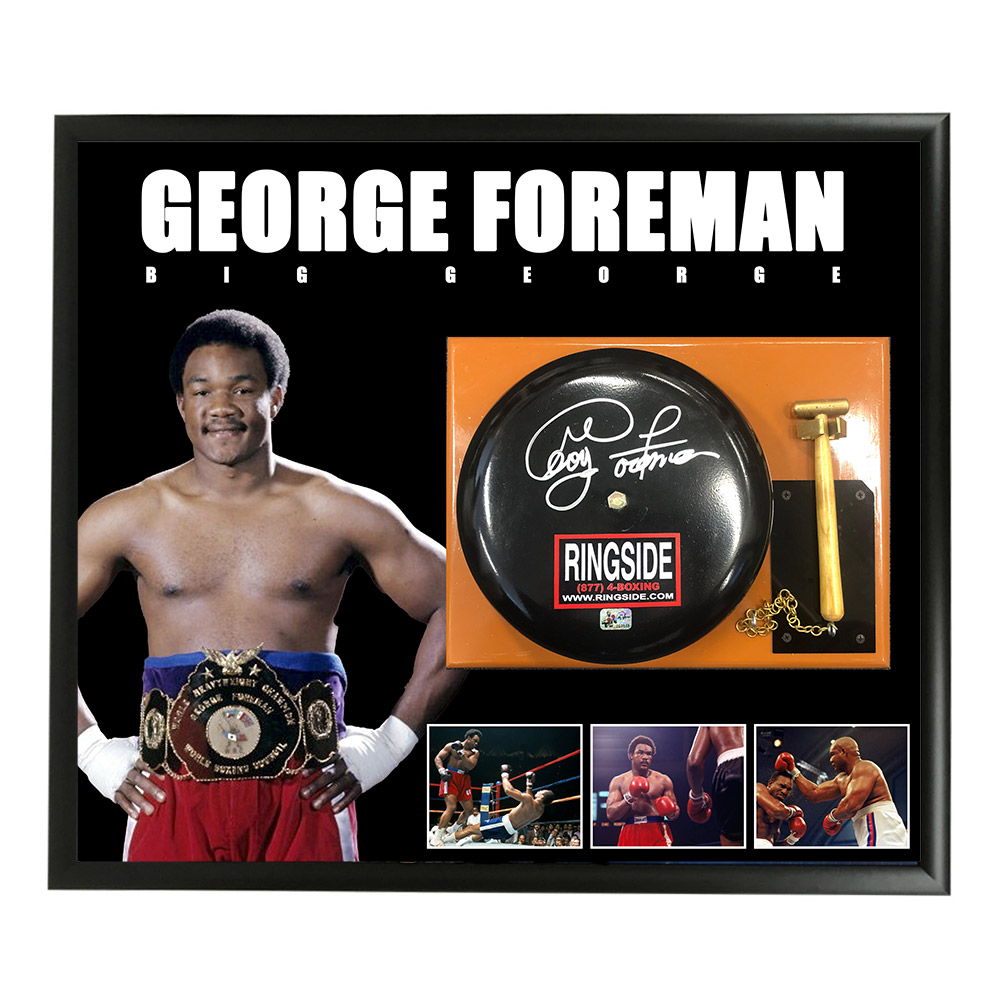 Boxing - George Foreman Signed and Framed Ring Bell (Fiterman Sports ...