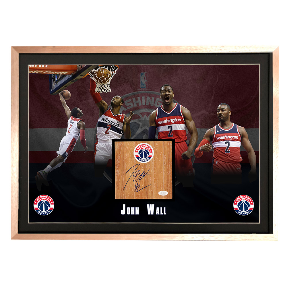 Basketball - John Wall Hand Signed & Framed 6x6 Floorboard Piece ...
