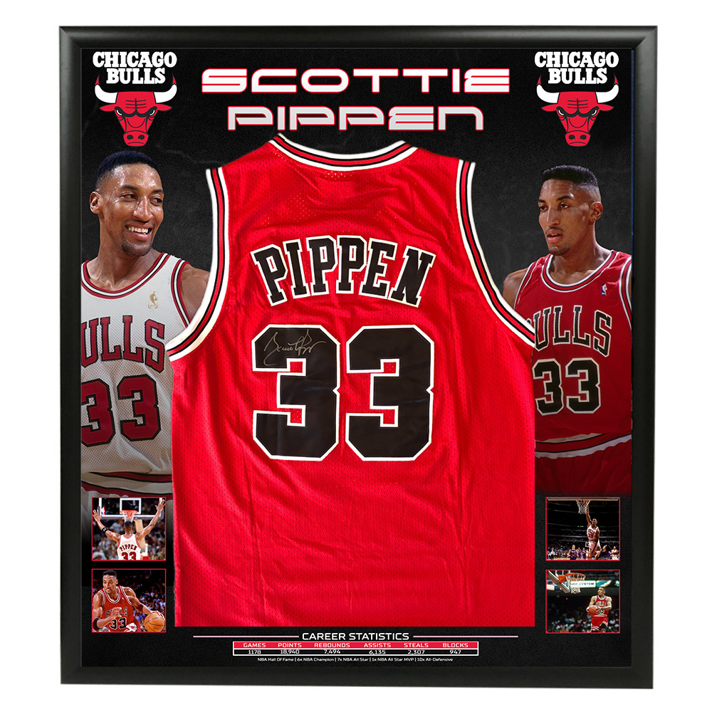 Scottie Pippen Signed Bulls Jersey (UDA Hologram)