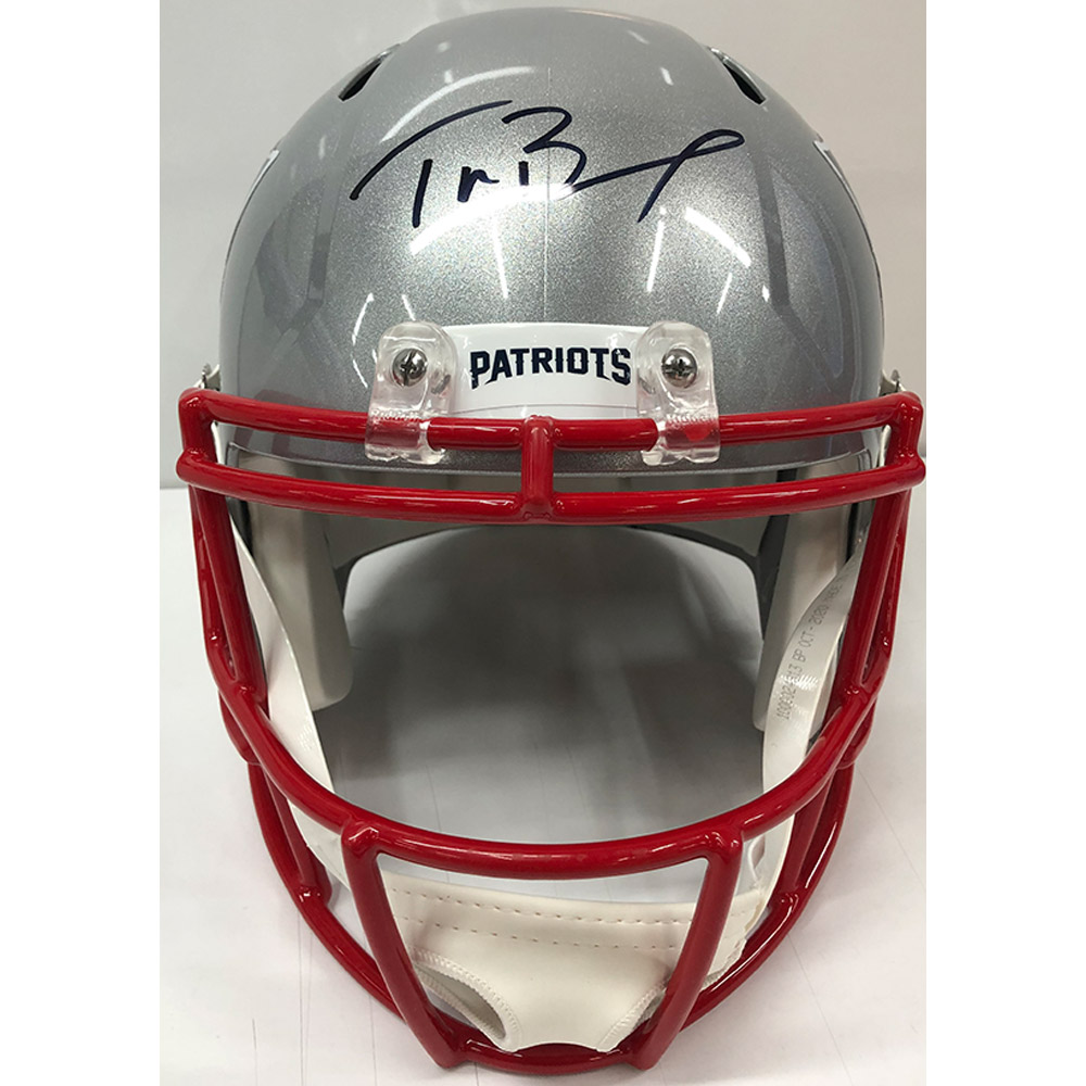 signed tom brady helmet