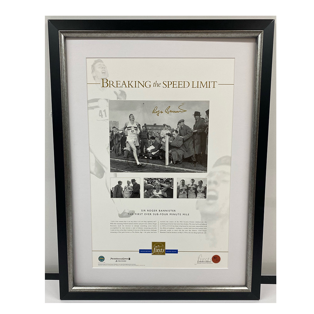 Olympics – Sir Roger Bannister – Signed ‘Breaking th...