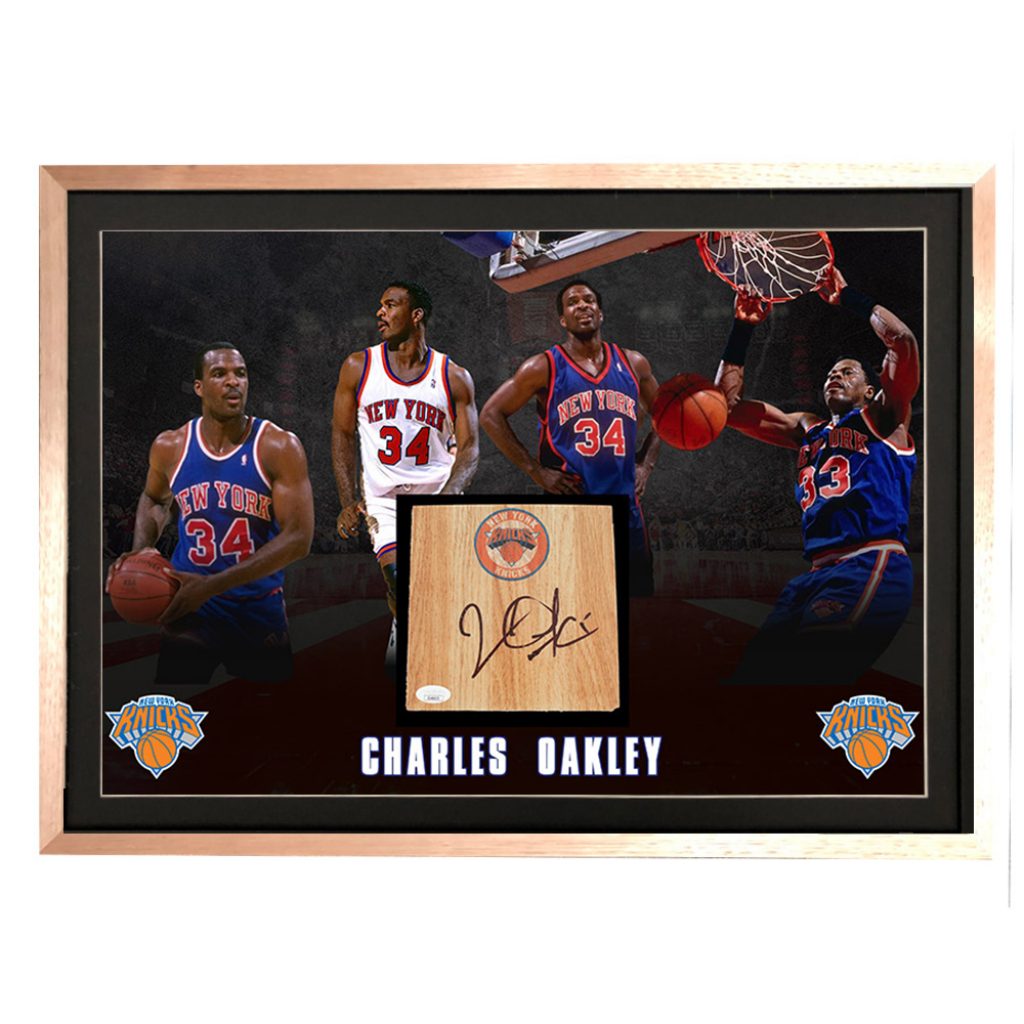 Basketball - Charles Oakley Hand Signed & Framed 6x6 Floorboard Piece  Display (JSA COA) | Taylormade Memorabilia | Sports Memorabilia Australia