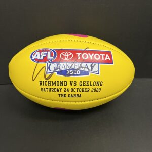 Richmond Tigers - Dustin Martin Hand Signed Sherrin 2020 Grand Final Ball First Ever Yellow AFL Grand Final Football