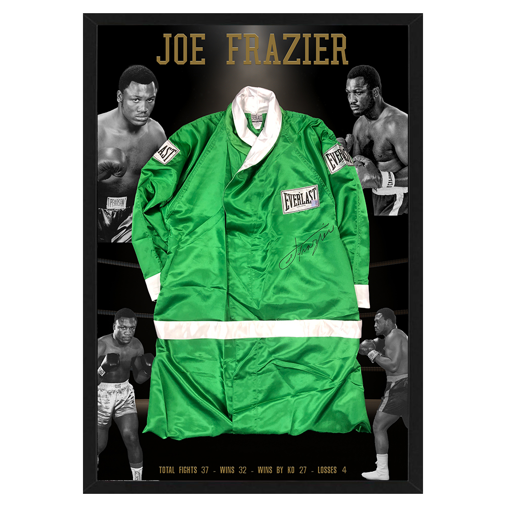 Boxing – Joe Frazier Signed & Framed Robe (Superstar Greeti...