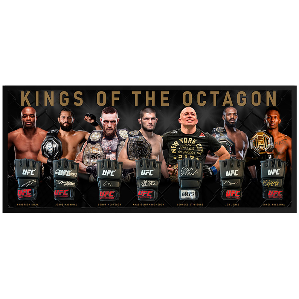 UFC – Kings Of The Octagon Signed & Framed Glove Set V2 R...