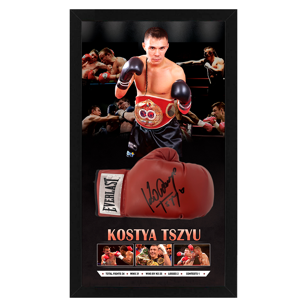 Boxing – Kostya Tszyu Signed & Framed Red Boxing Glove