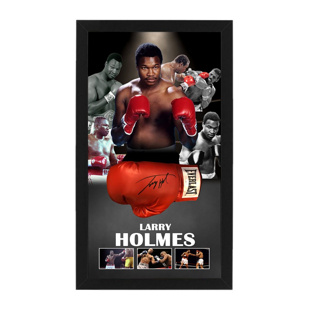 larry holmes signed glove