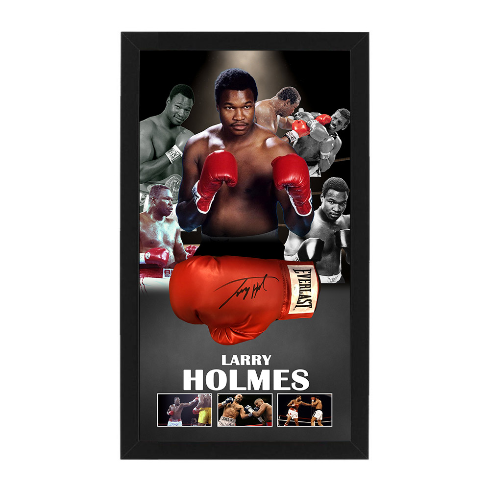 Larry Holmes – Signed & Framed Boxing Glove (JSA COA)