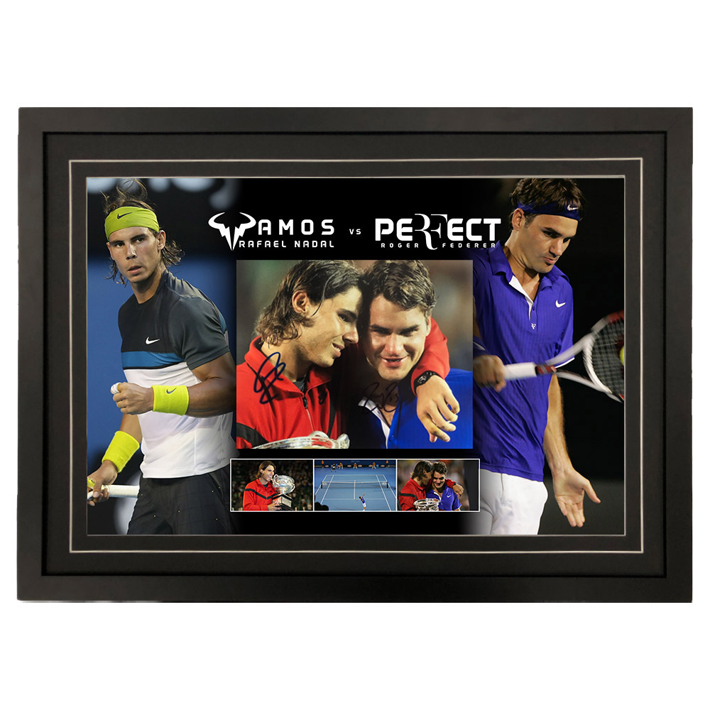 Tennis – Rafael Nadal vs Roger Federer 2009 AO Final Signed &...