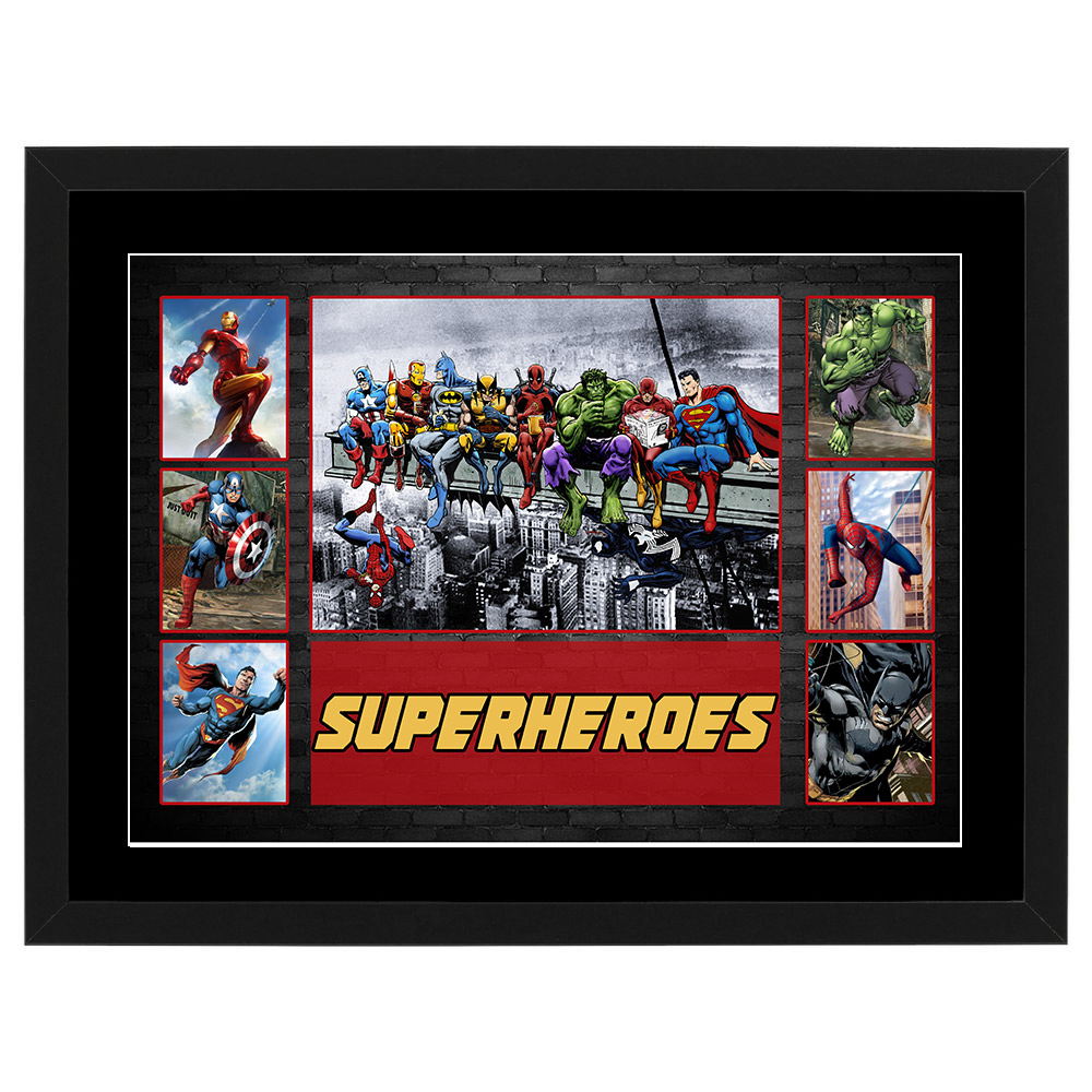 Entertainment – Superheroes Framed Pre Print