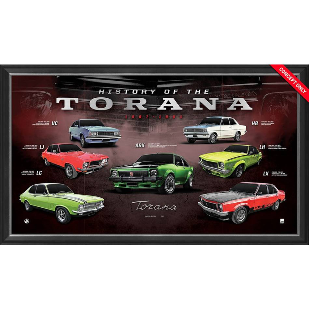 V8 Supercars – Holden History of the Torana Framed Limited Delux...