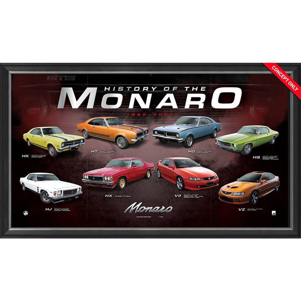 V8 Supercars – Holden History of the Monaro Framed Limited Delux...