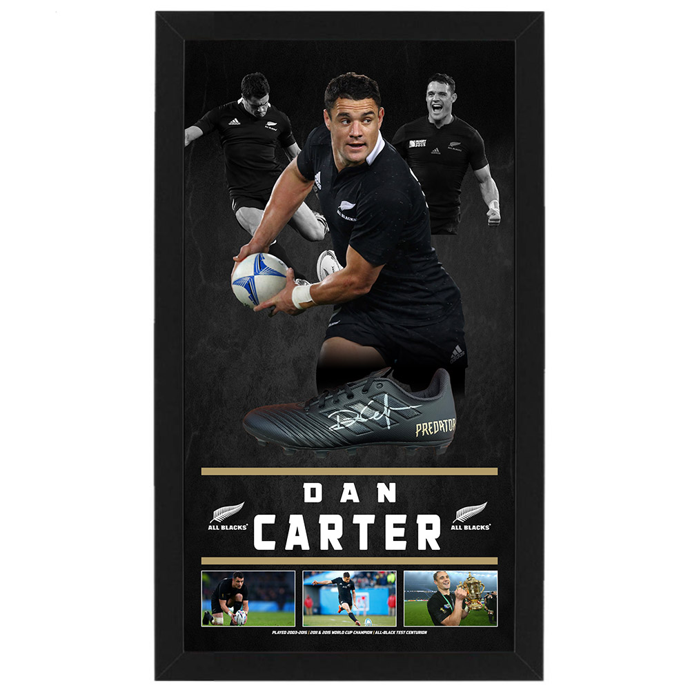 NEW ZEALAND ALL BLACKS AUTOGRAPHED SIGNED AND FRAMED  POSTER PHOTO DAN CARTER 