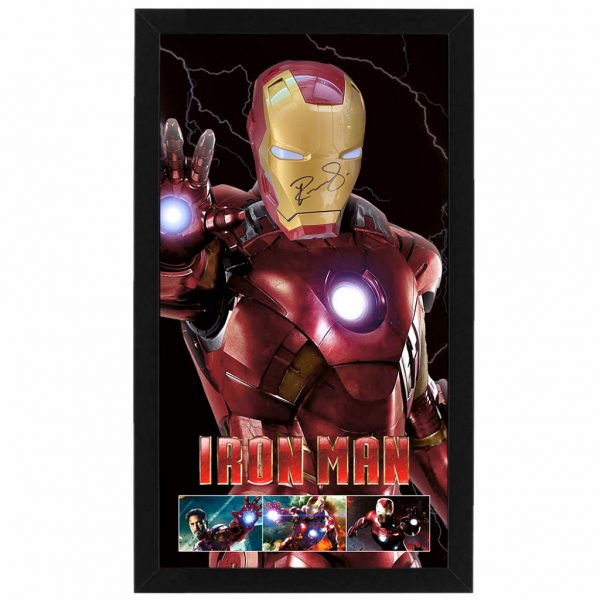 Robert Downey Jr - Signed & Framed Iron Man Mask Display | Taylormade ...