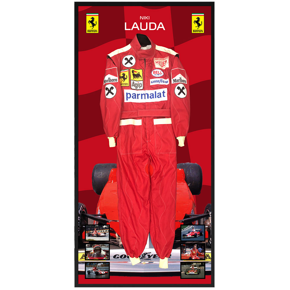 Niki Lauda Signed & Framed Full Size Formula One Race Suit