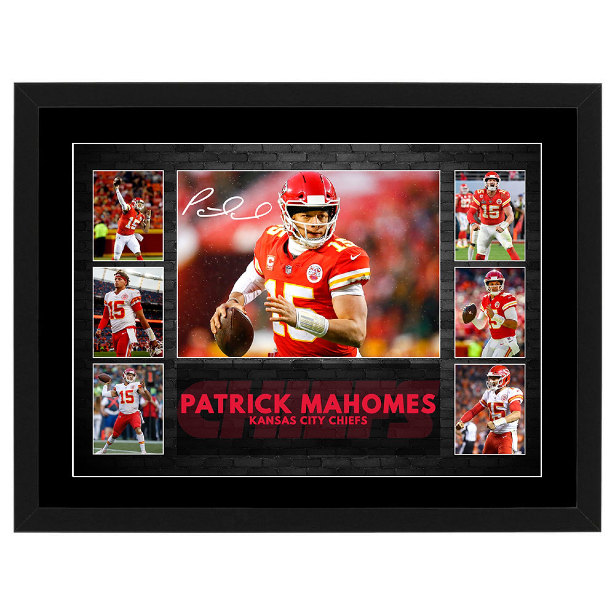 NFL Patrick Mahomes Kansas City Chiefs Framed Pre Print Taylormade