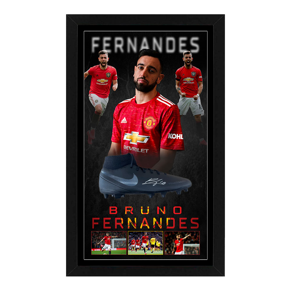 Soccer – Bruno Fernandes Signed & Framed Soccer Boot