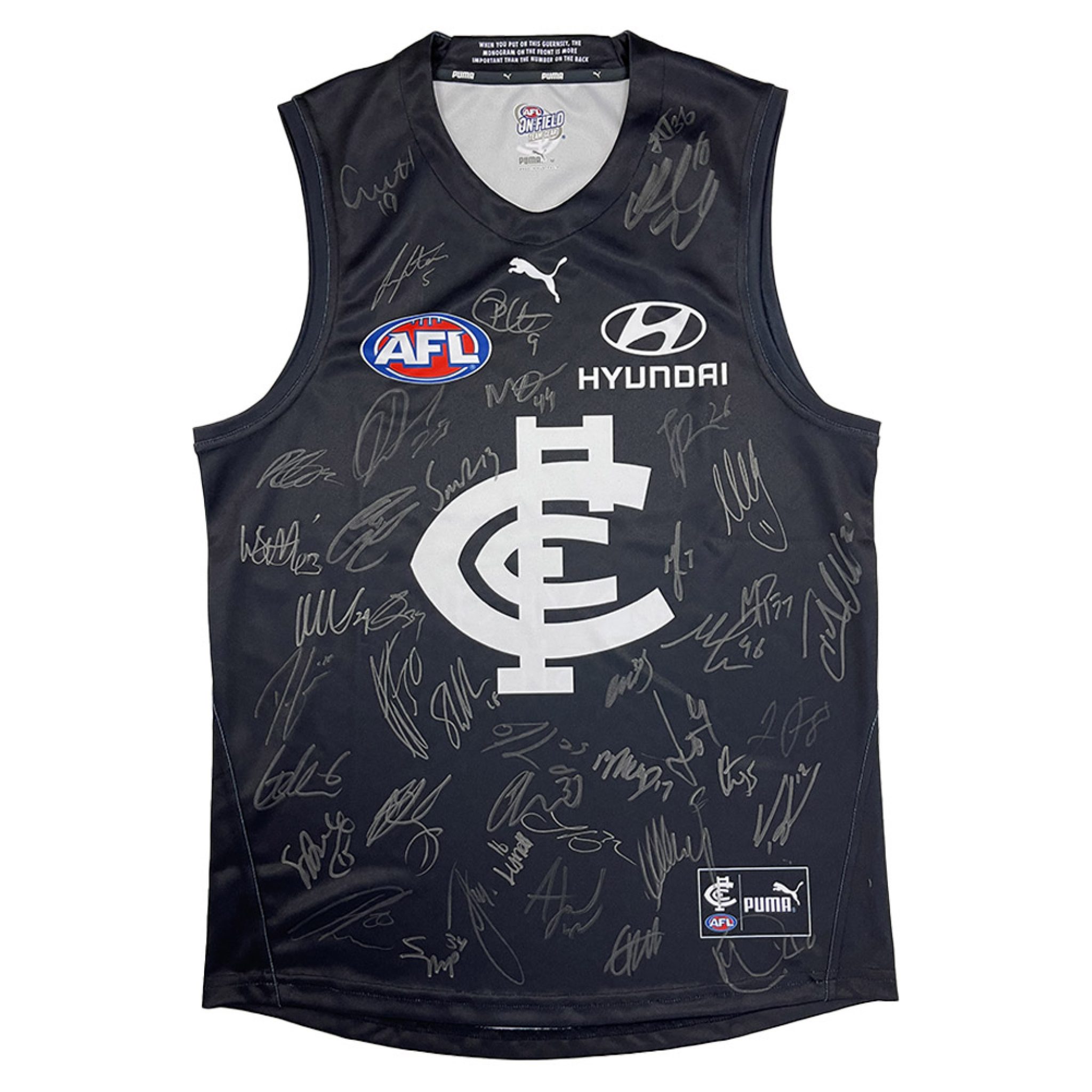 Carlton Football Club 2021 Squad Signed Guernsey Taylormade Memorabilia Sports Memorabilia