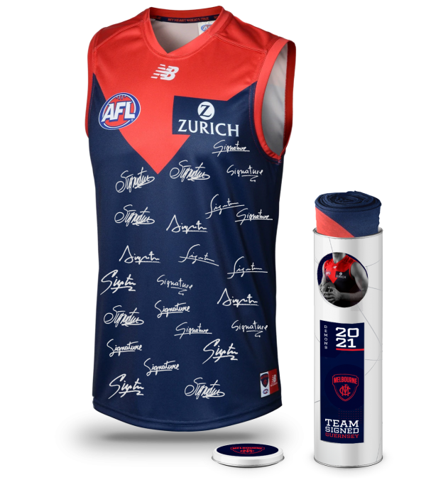 Melbourne Football Club 2021 Squad Signed Guernsey ...