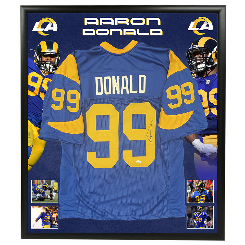 NFL – Aaron Donald Signed & Framed Los Angeles Rams Jersey (JSA