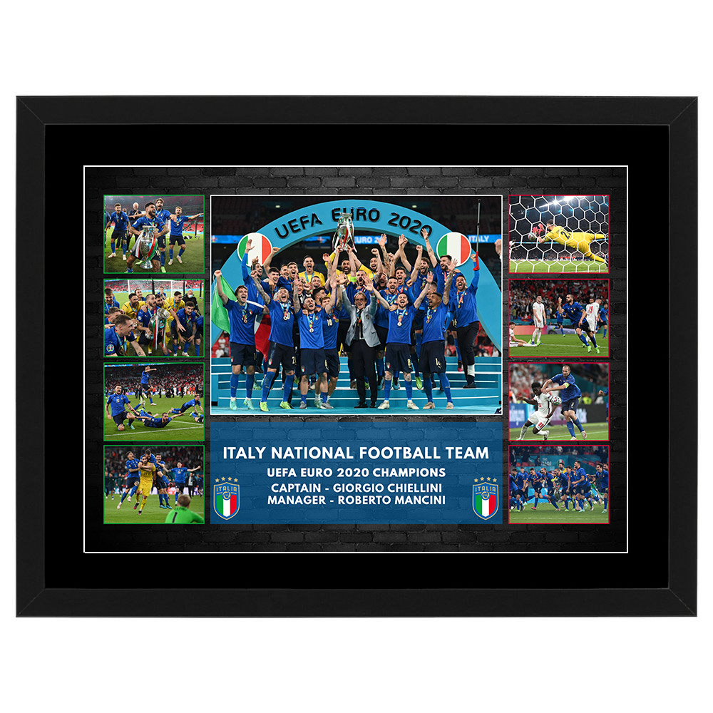 Soccer – Italy 2020 UEFA Euros Champions Framed Pre Print
