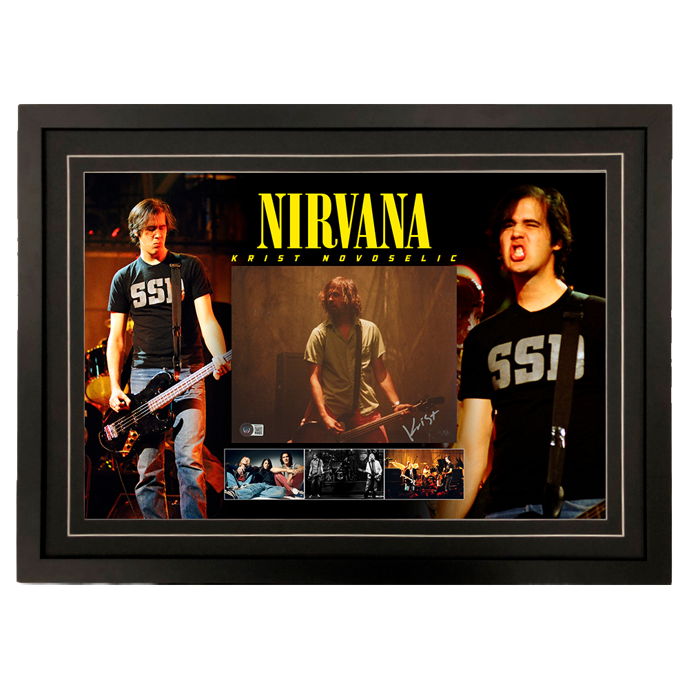 Music – Nirvana Krist Novoselic Signed & Framed 8×10 P...