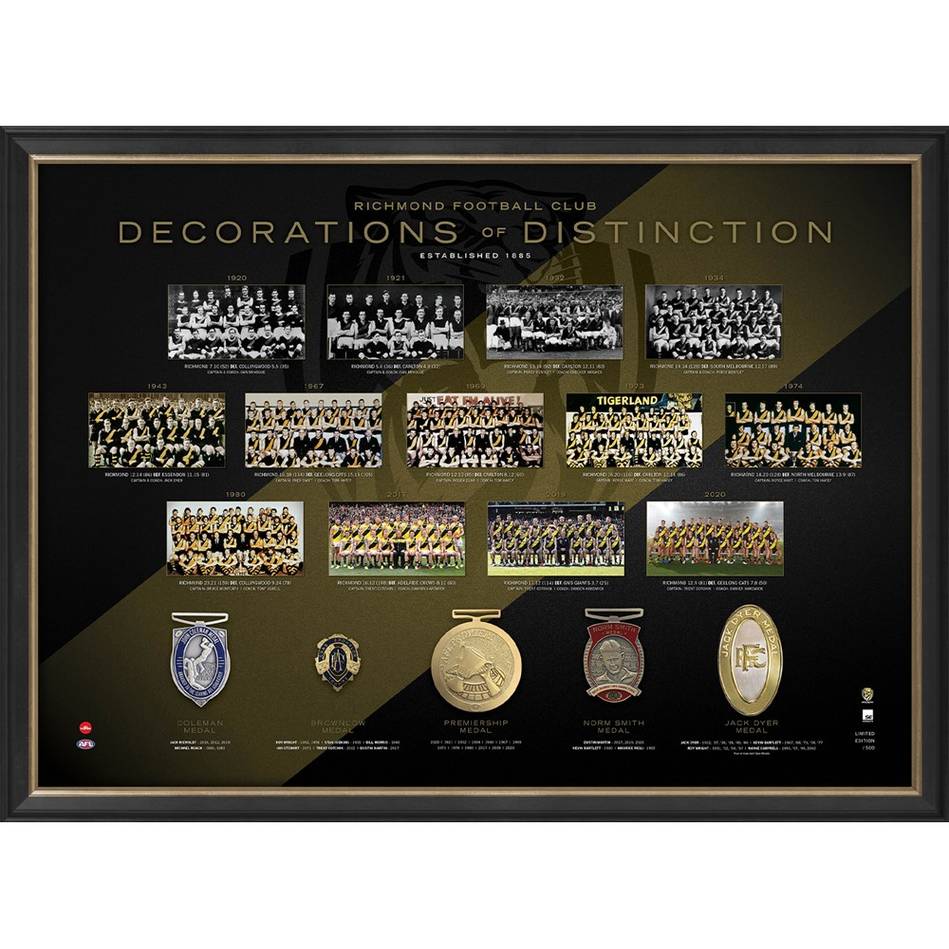 Richmond Tigers – Framed Decorations of Distinction Limited Edit...