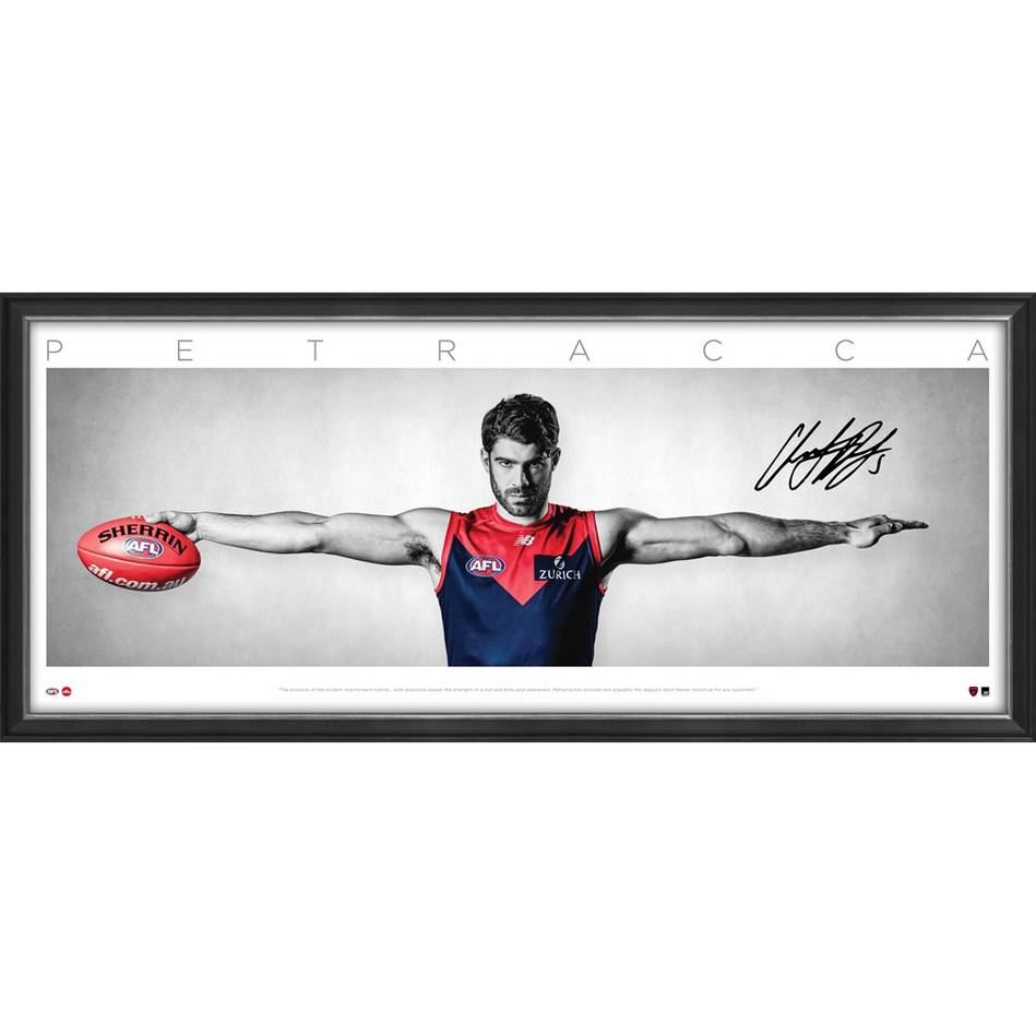 Melbourne Demons – CHRISTIAN PETRACCA Wings Signed and Framed Li...