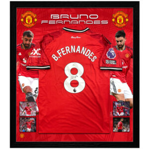Soccer - Bruno Fernandes Signed & Framed Manchester United Jersey (Beckett)