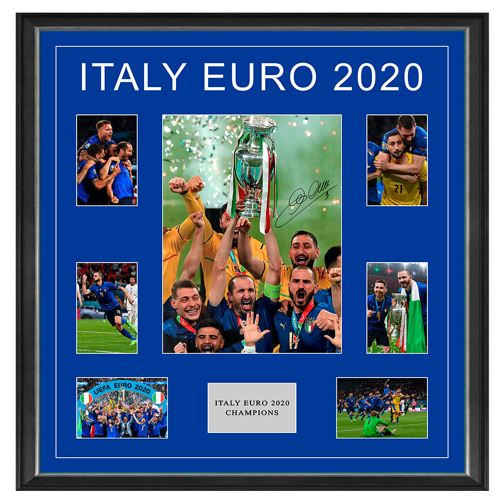 Soccer – Italy Euro 2020 Giorgio Chiellini Hand Signed & Fr...