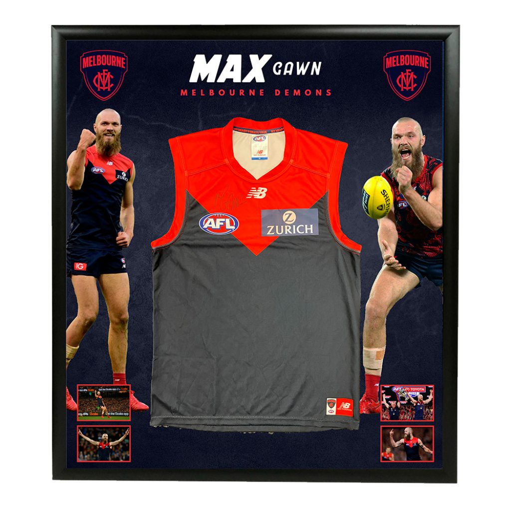 MAX GAWN MELBOURNE DEMONS SIGNED FRAMED SIGNATURE SERIES WINGS PRINT 