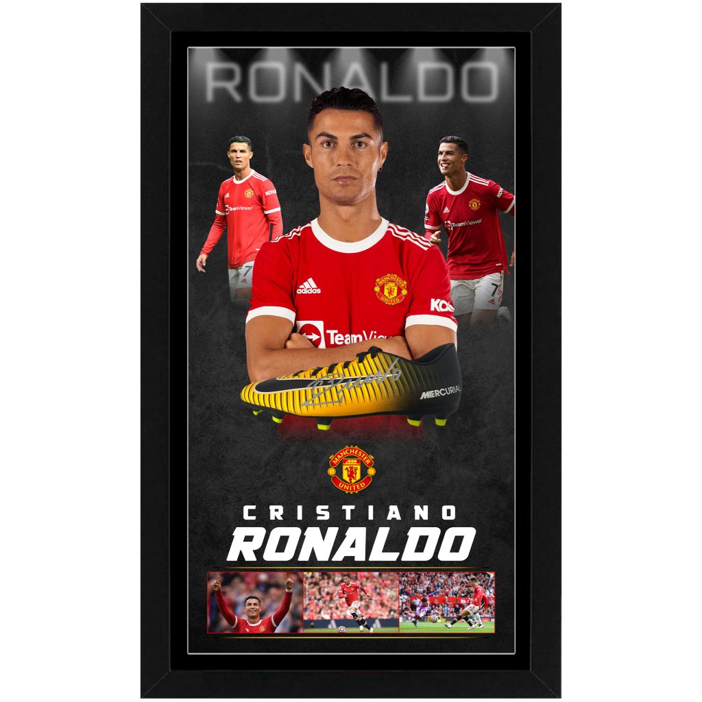 Soccer – Cristiano Ronaldo Signed & Framed Manchester United 2021-22 Jersey, Taylormade Memorabilia