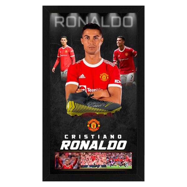 Cristiano Ronaldo Manchester United Autographed Framed adidas 2021